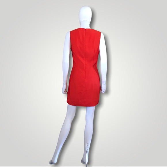 Line & Dot Sleeveless Tangerine Dress - Picture 2 of 5